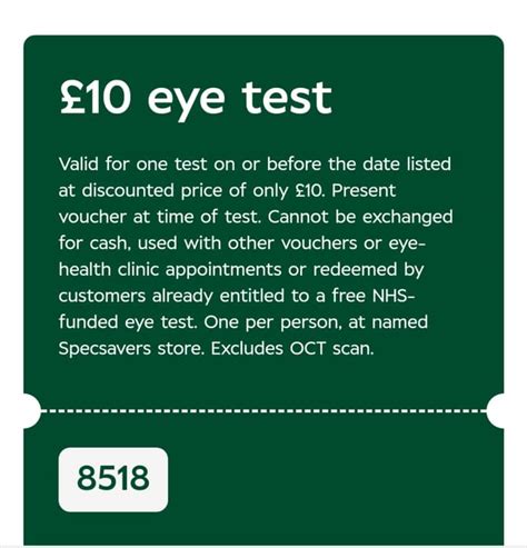 £10/£15 off Eye Test with Voucher at Specsavers