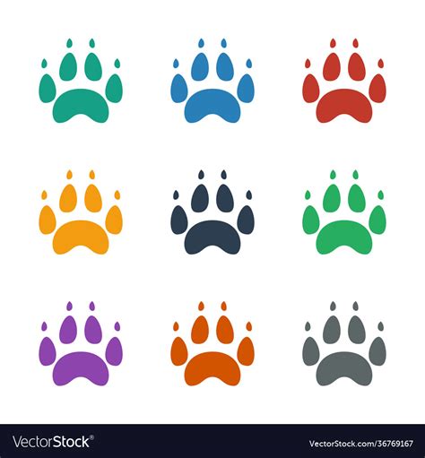 Paw icon white background Royalty Free Vector Image