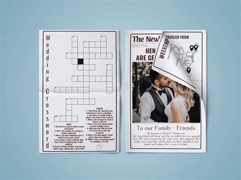 Newspaper Wedding Program Printable Wedding Programs - Etsy