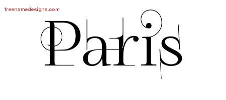 Decorated Name Tattoo Designs Paris Free Lettering - Free Name Designs