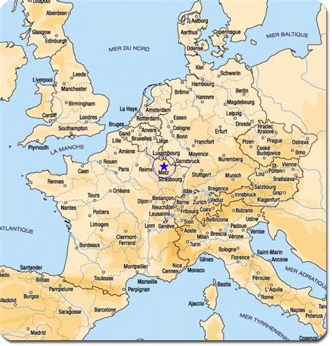 World Map Gray: Metz France Map