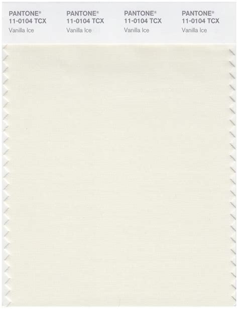 Pantone Smart 11-0104 TCX Color Swatch Card | Vanilla Ice