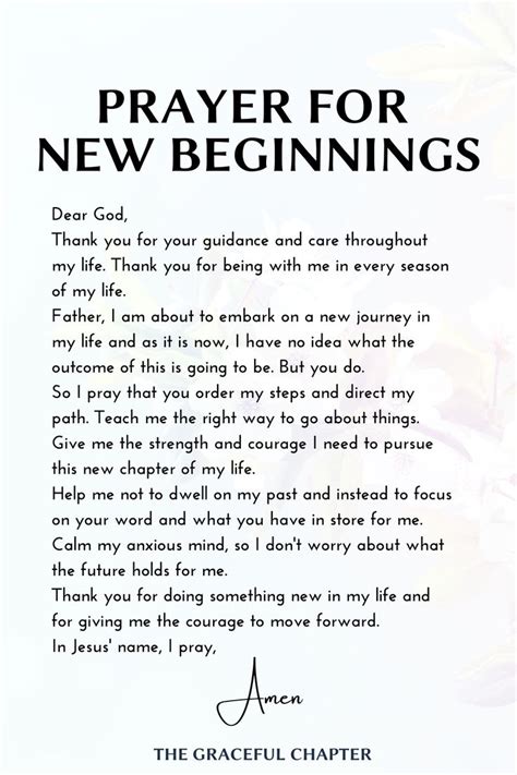 Prayer for new beginnings | Prayer for new beginnings, Prayer quotes ...