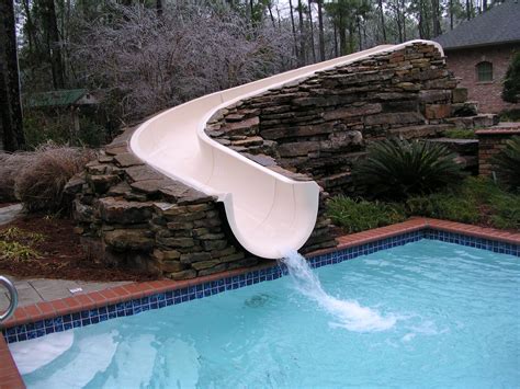 Stacked Stone Swimming Pool Slide Dream Backyard Pool, Backyard Pool ...