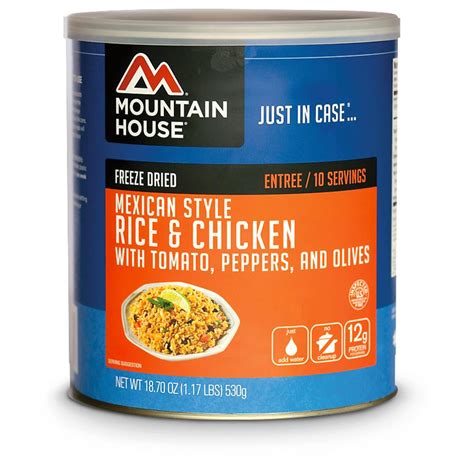 Mountain House Emergency Food Freeze-Dried Mexican Rice & Chicken ...