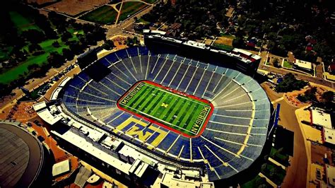 Aerial Footage of the University of Michigan Stadium (The Big House ...