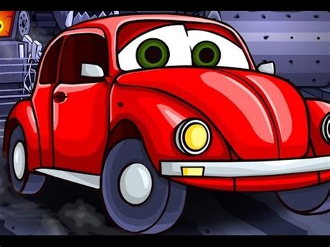 Red Beetle Car Cartoon