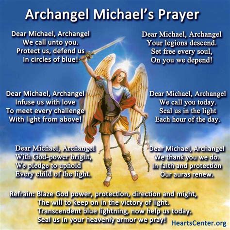 Free Archangel Michael Prayer Poster | Archangel prayers, St michael ...