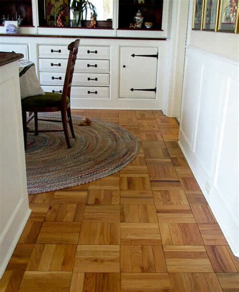 Parquet flooring for a ranch house? Yes - an "authentic" top-of-the ...