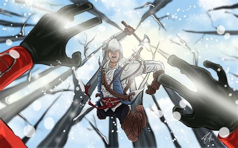 HD wallpaper: art, artwork, assassins, connor, creed, fan, games ...