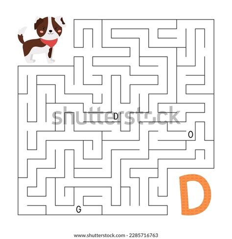 Abc Maze Game Educational Puzzle Children Stock Vector (Royalty Free ...