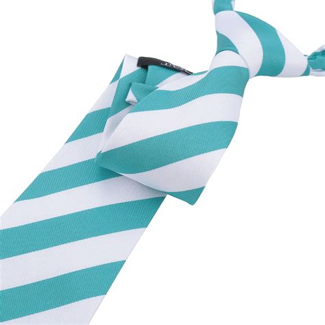 Teal & White Classic Stripe Tie – James Alexander