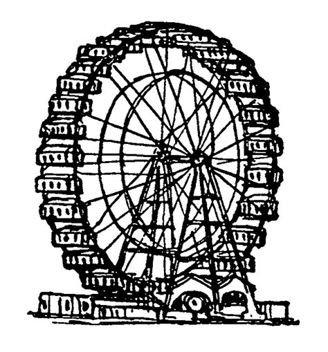 Simple ferris wheel clipart black and white - Clipartix