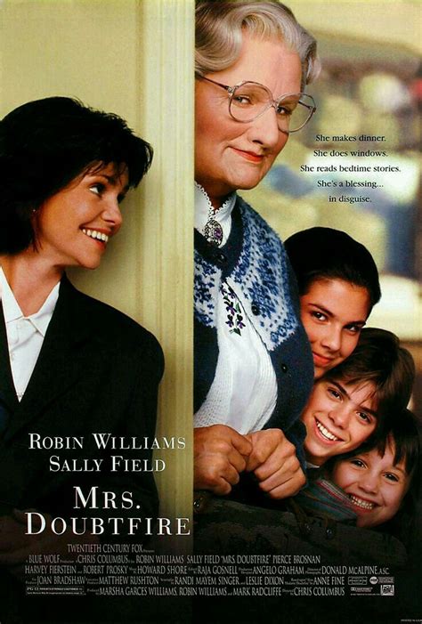 Mrs.Doubtfire (1993) | Mrs doubtfire, Robin williams movies, Robin williams