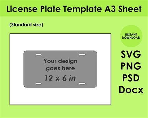 License Plate Template | ubicaciondepersonas.cdmx.gob.mx