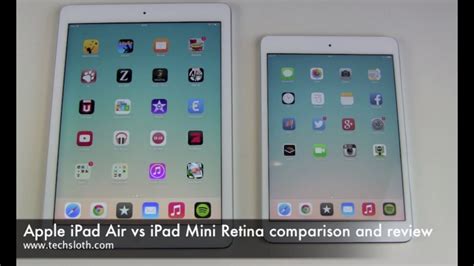 Apple iPad Air vs iPad Mini Retina comparison and review - YouTube