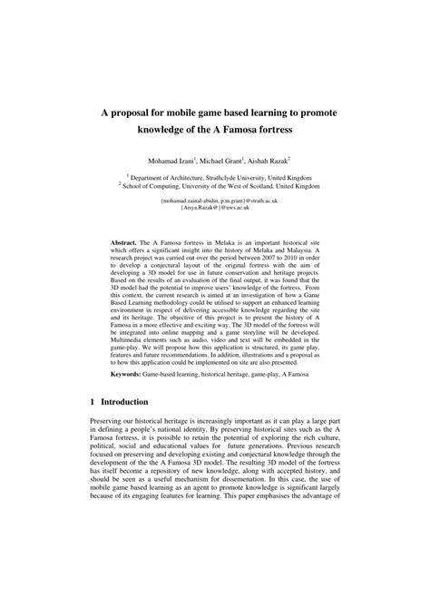 (PDF) A Proposal for Mobile Game Based Learning to Promote Knowledge of ...