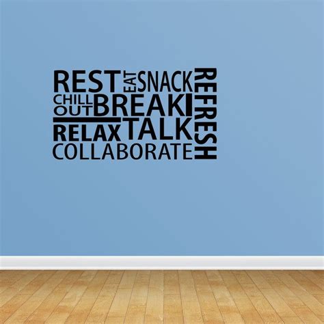 Breakroom Collage Break Room Decal Vinyl Wall Decals Office Decal PC95 ...