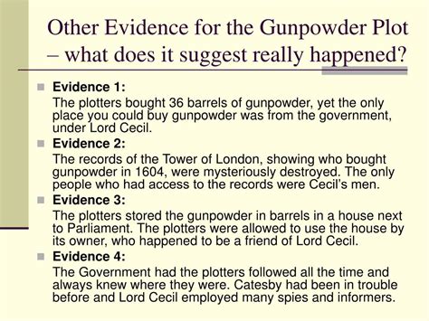 PPT - The Gunpowder Plot What does the evidence suggest happened in ...