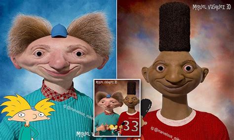 An artist creates real-life 3D versions of Hey Arnold cartoon ...