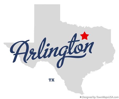 Map of Arlington, TX, Texas