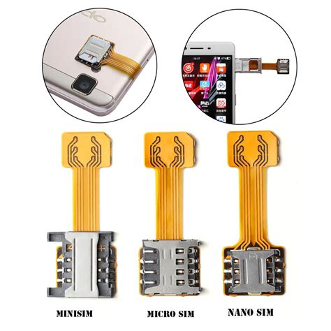 1PC Universal TF Hybrid Sim Slot Dual SIM Card Adapter Micro SD ...