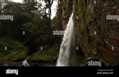 Waterfalls in Cuetzalan Mexico, Rainforest setting, can represent ...