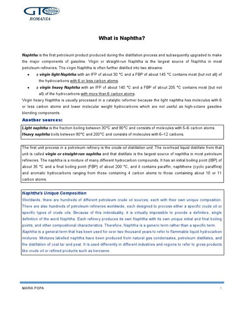 What is Naphtha | Hydrocarbons | Chemical Process Engineering