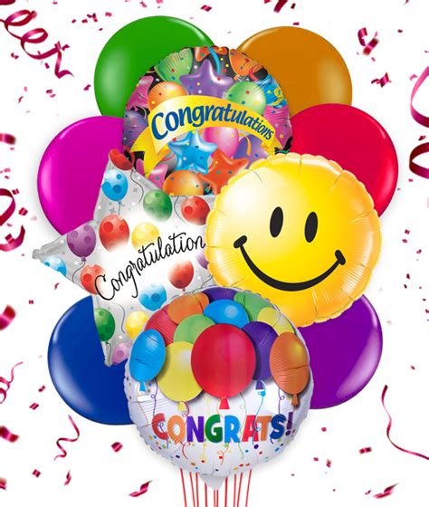 Congratulations Balloons And Flowers