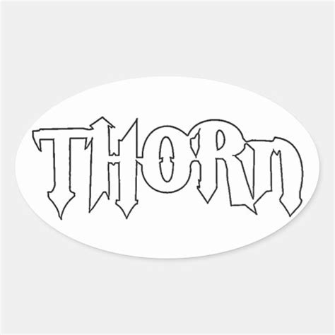 Thorn Original Logo Oval Sticker | Zazzle