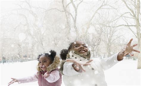 Kids Playing In Snow