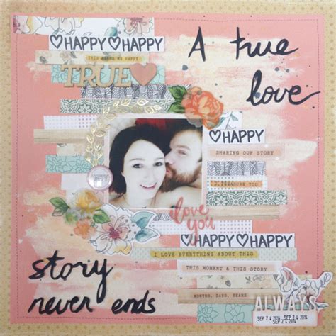 A True Love Story Scrapbook Layout