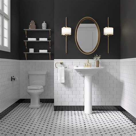 Bathroom Black And White Tiles Texture – BESTHOMISH