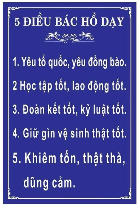 101 Hình ảnh năm điều bác Hồ dạy thiếu niên nhi đồng, tải miễn phí