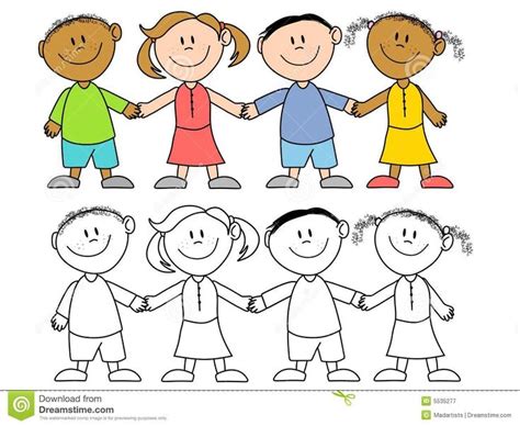 Kids Holding Hands Group. An illustration featuring your choice of ...