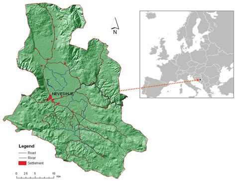 Map of Municipality of Nevesinje | Download Scientific Diagram