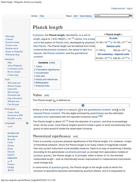 Planck Length | Theoretical Physics | Physical Sciences