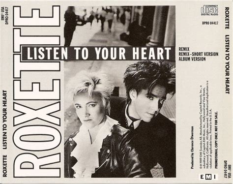 Roxette - Listen To Your Heart (1989, CD) | Discogs