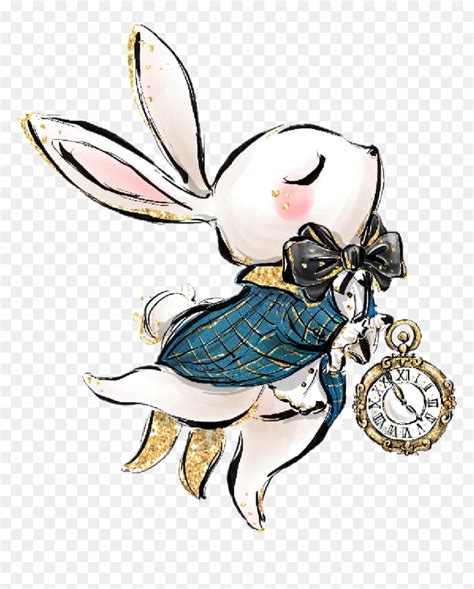 #watercolor #bunny #rabbit #whiterabbit #alice #wonderland, HD Png ...