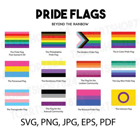 12 LGBTQ Flaggen Pride Printable Cut Dateien, LGBTQ SVG Bundle, Pride ...