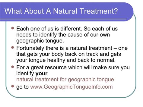 Natural treatment for geographic tongue