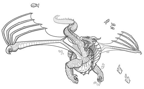 Wings of Fire Seawing Dragon coloring page - Download, Print or Color ...