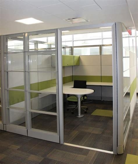 Glass Office made from #cubicle Panels Like the open office design ...