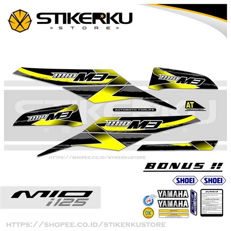 Mio i 125 STOCK DECALS/STRIPING MIO M3 /Z/125/ Stickers/Stickers ...