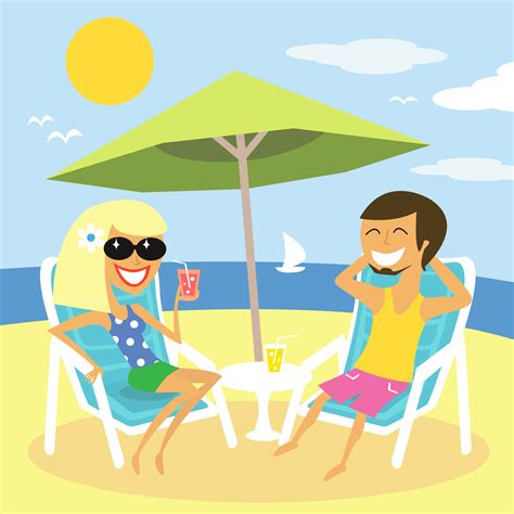 beach summer vacation 430437 Vector Art at Vecteezy