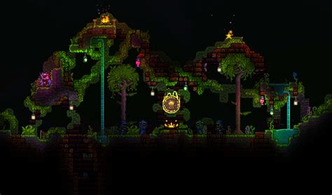 Redesigned the dungeon entrance with an overgrown jungle temple theme ...