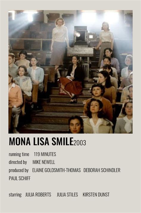 MONA LISA SMILE Polaroid Movie Poster in 2023 | Julia stiles movies ...