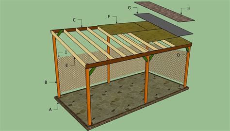 How to Build Attached Lean To Carport Plans PDF Plans