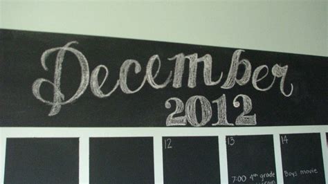 Two Blue Houses: DIY: Chalkboard Wall Calendar