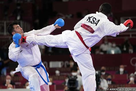 Olympic gold medal karate match ruined after spectacular head-kick KO ...